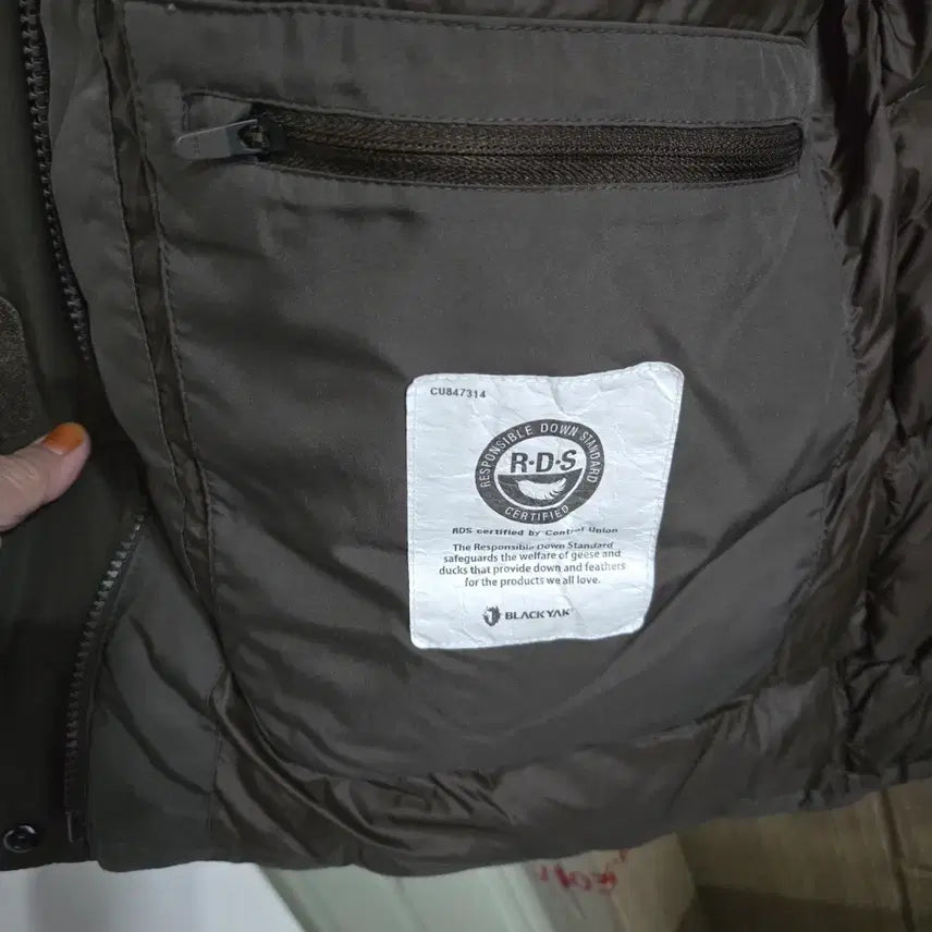 [BUNJANG] Black Yak Goose Down Brown Hooded Padded Jumper / 불랙야크 거위털브라운 후드 패딩 점퍼