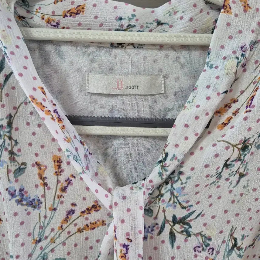 [BUNJANG] JJ JIGOTT Floral Chiffon Long Dress / JJ지고트 플라워 쉬폰 롱 원피스