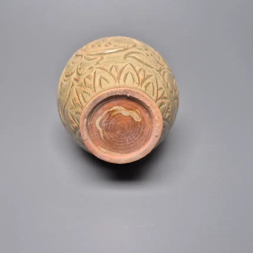 [BUNJANG] Celadon Porcelain Peony Motif Vase / 월주요 청자 각화 모란문 산두병 중국도자기 골동품 미술품 수집품