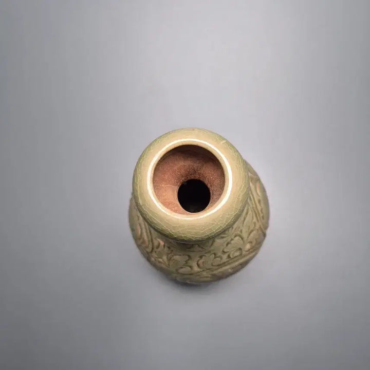 [BUNJANG] Celadon Porcelain Peony Motif Vase / 월주요 청자 각화 모란문 산두병 중국도자기 골동품 미술품 수집품