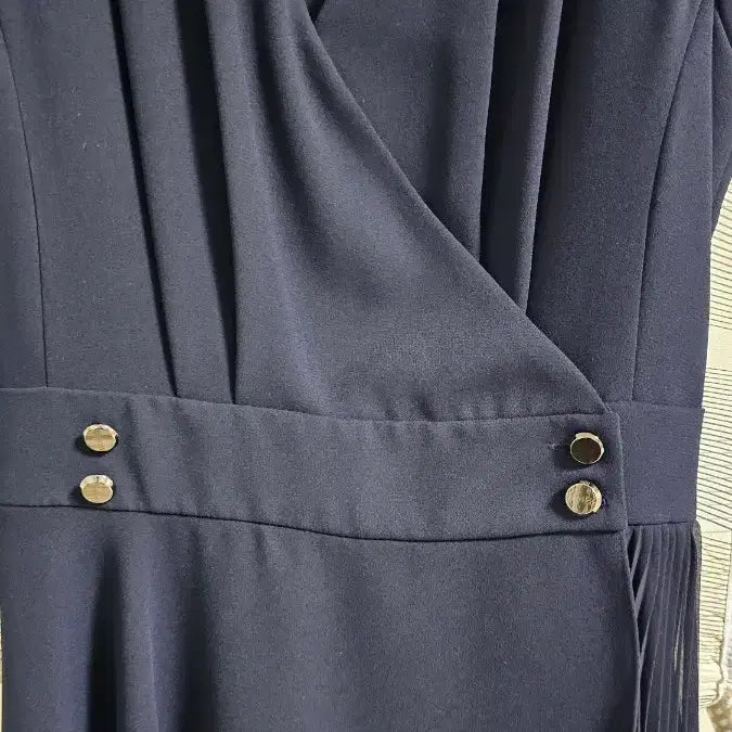 [BUNJANG] Egoist Navy Pleated Wrap Dress / (새상품수준)에고이스트 브랜드 원피스