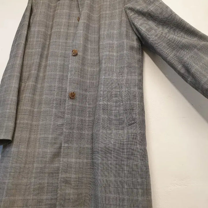 [BUNJANG] Vicolique Tradition Gray Check Coat / 55)비꼴리끄 TRADITION 그레이 체크 코트(간절기용)
