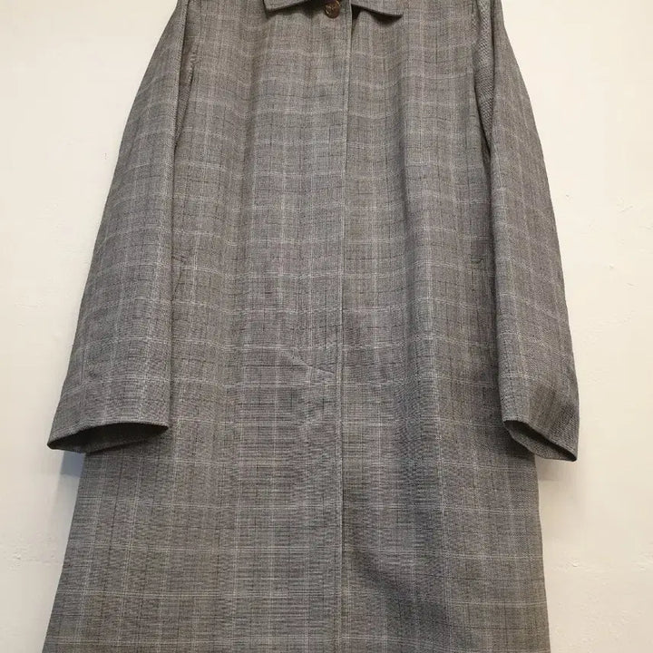 [BUNJANG] Vicolique Tradition Gray Check Coat / 55)비꼴리끄 TRADITION 그레이 체크 코트(간절기용)