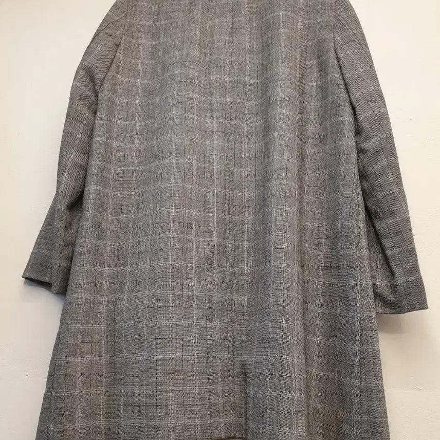 [BUNJANG] Vicolique Tradition Gray Check Coat / 55)비꼴리끄 TRADITION 그레이 체크 코트(간절기용)