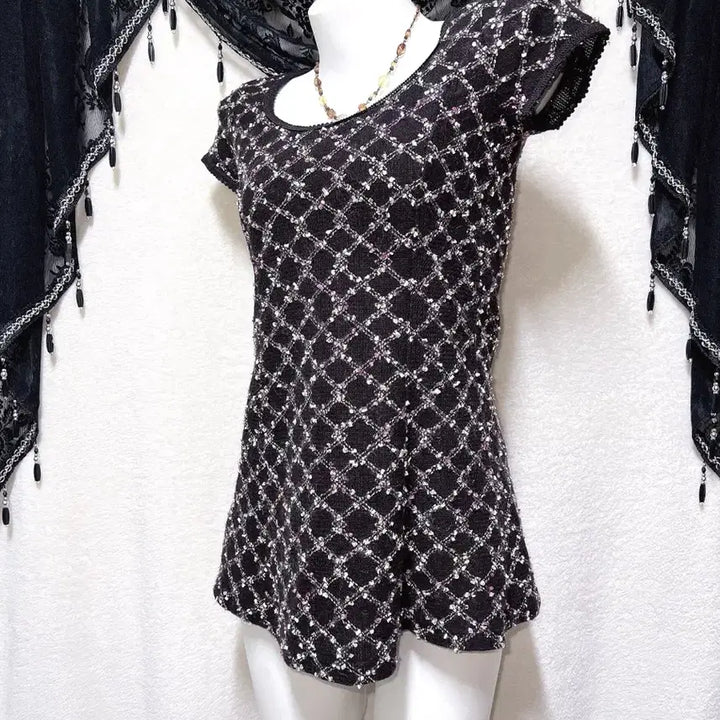 [BUNJANG] Cecil McBee Tweed Knit Mini Dress - Latte Gal / 세실맥비 트위드 니트 미니원피스 라떼갸루 러블리 히메 슈슈룬 쇼콜라 핀터