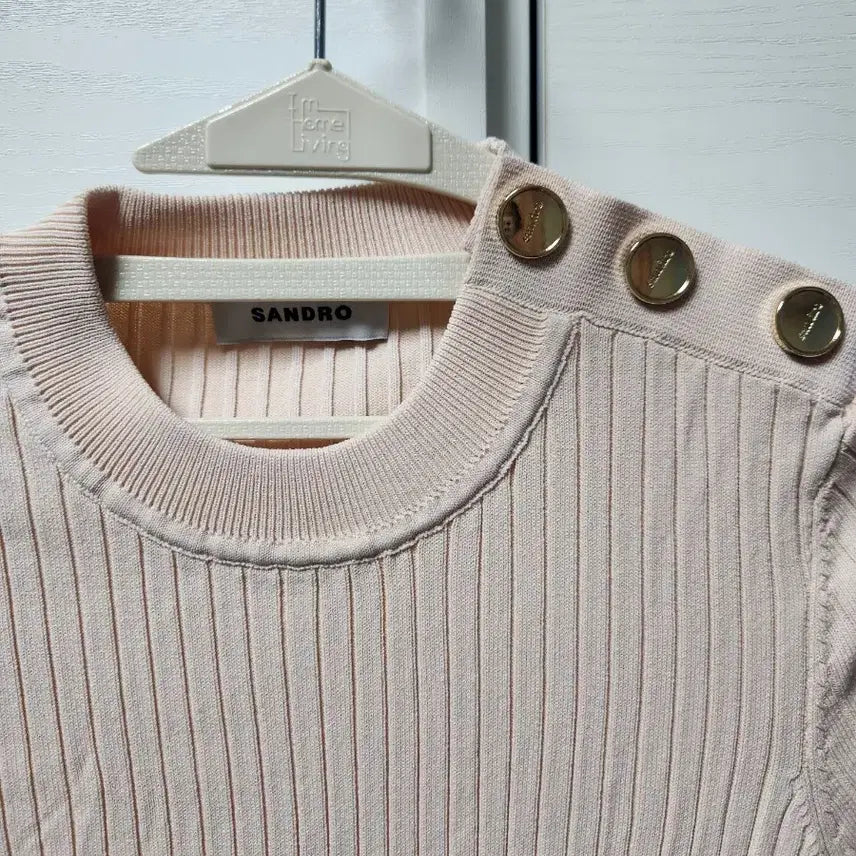 [BUNJANG] Sandro Gold Button Knit Dress / sandro 골드 버튼 니트 원피스 S