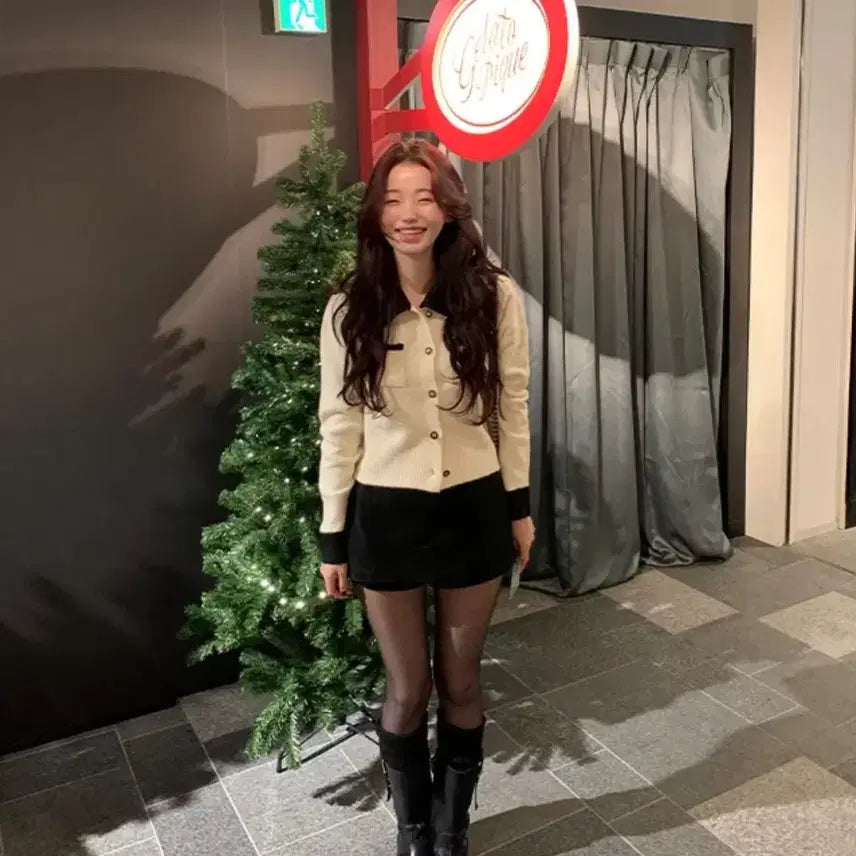[BUNJANG] Young &amp; Rich Tweed Cardigan / [영앤리치]골드버튼 트위드 - cd
