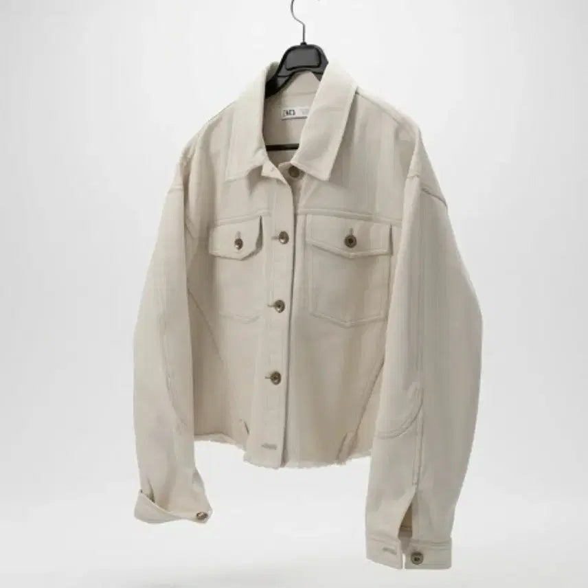 [BUNJANG] Zara Ivory Cropped Denim Jacket Women&