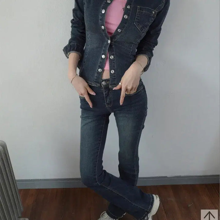 [BUNJANG] Pale Jade Vintage Snap Denim Shirt / 페일제이드 청자켓 Vintage Snap Denim Shirts