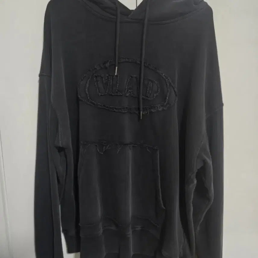 [BUNJANG] Dimitri Black Vlad Cutoff Hoodie Charcoal L / 디미트리블랙 VLAD 컷오프 후드티 차콜 L