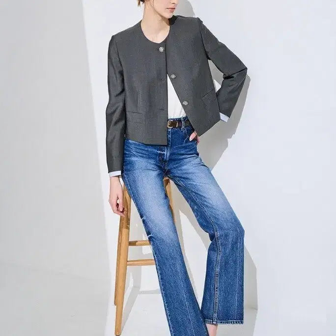 [BUNJANG] Time Belted Bootcut Denim Jeans / 타임 벨티드 부츠컷 데님<새상품>