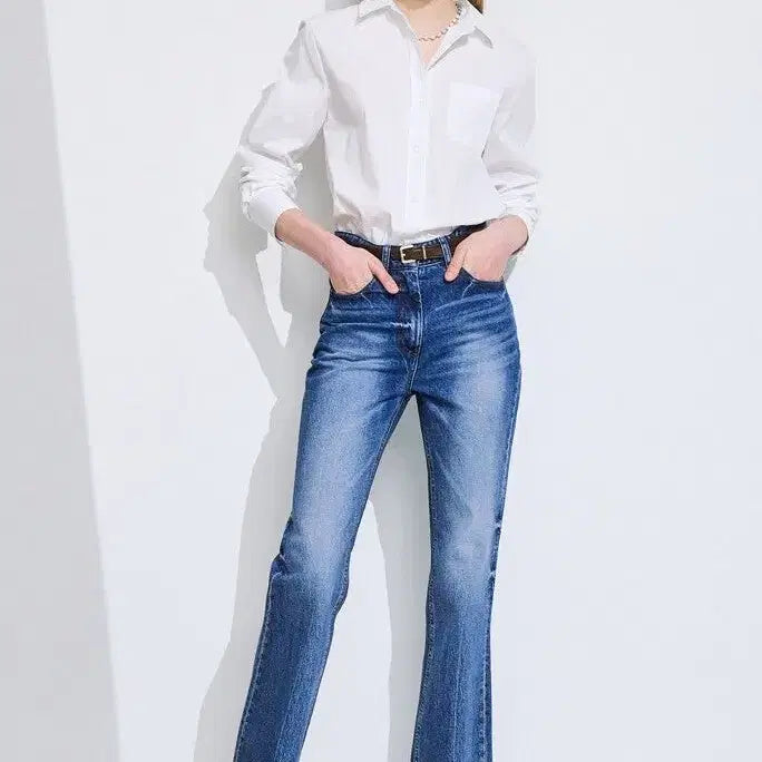 [BUNJANG] Time Belted Bootcut Denim Jeans / 타임 벨티드 부츠컷 데님<새상품>
