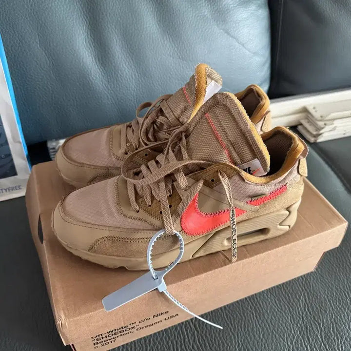 [BUNJANG] Nike Off-White The Ten Air Max 90 Desert Ore (260mm) / 나이키 오프화이트 더텐 맥스90 데저트오어 260 사이즈 팝니다.