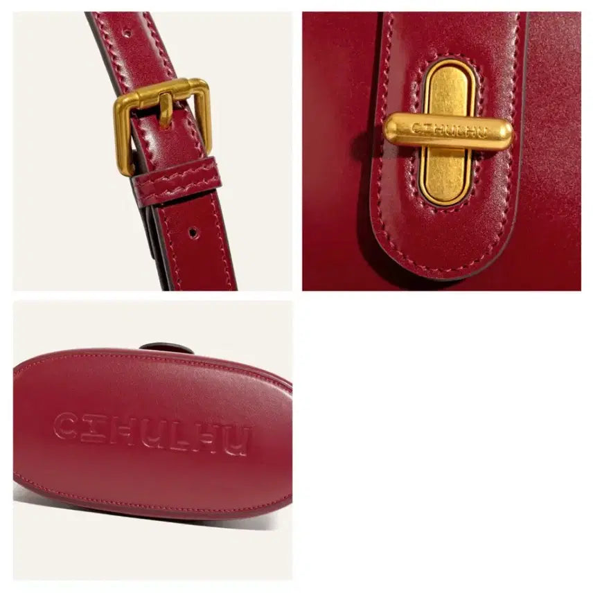 [BUNJANG] Cthulhu Large Red Leather Clutch / 크툴루 캡슐 래치백 (새상품)
