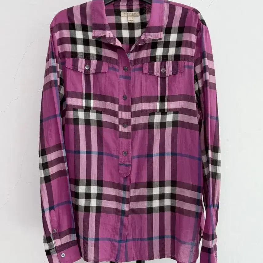 [BUNJANG] Burberry Brit Purple Check Shirt / 정품 버버리브릿 BURBERRY BRIT 퍼플 체크 셔츠