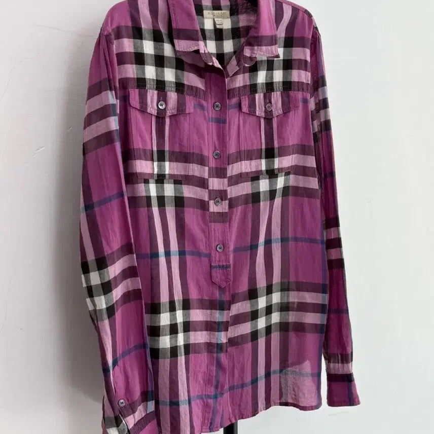 [BUNJANG] Burberry Brit Purple Check Shirt / 정품 버버리브릿 BURBERRY BRIT 퍼플 체크 셔츠