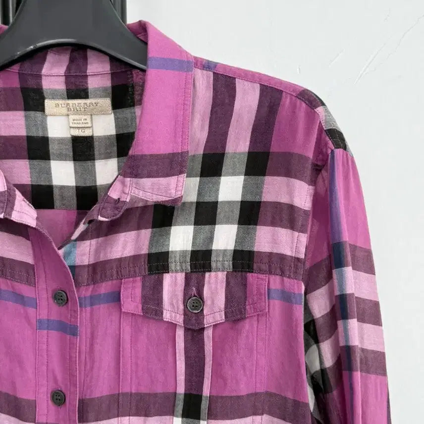 [BUNJANG] Burberry Brit Purple Check Shirt / 정품 버버리브릿 BURBERRY BRIT 퍼플 체크 셔츠