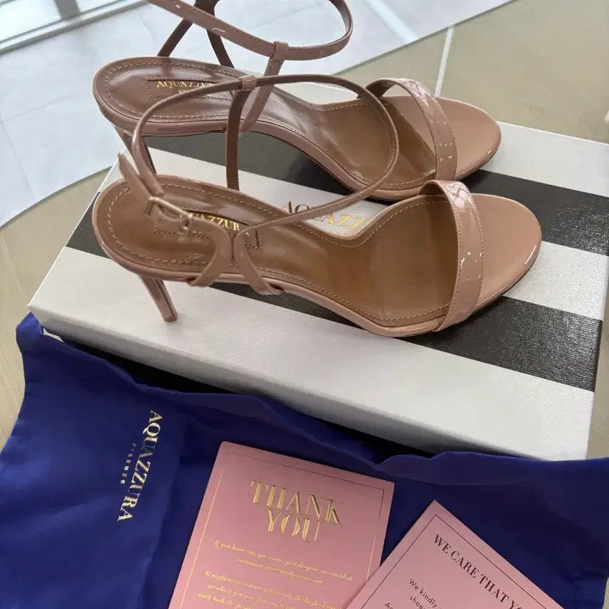 [BUNJANG] Aquazzura High Heel Sandals Powder Pink 39 / 아쿠아주라 하이힐 샌들 파우더핑크 39사이즈
