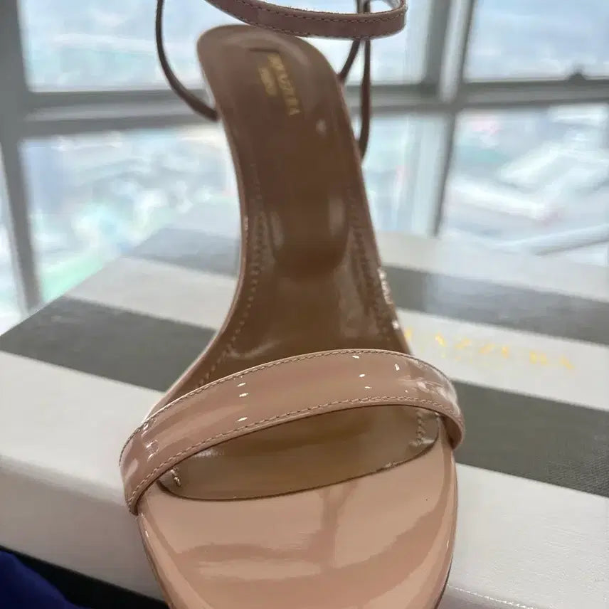 [BUNJANG] Aquazzura High Heel Sandals Powder Pink 39 / 아쿠아주라 하이힐 샌들 파우더핑크 39사이즈