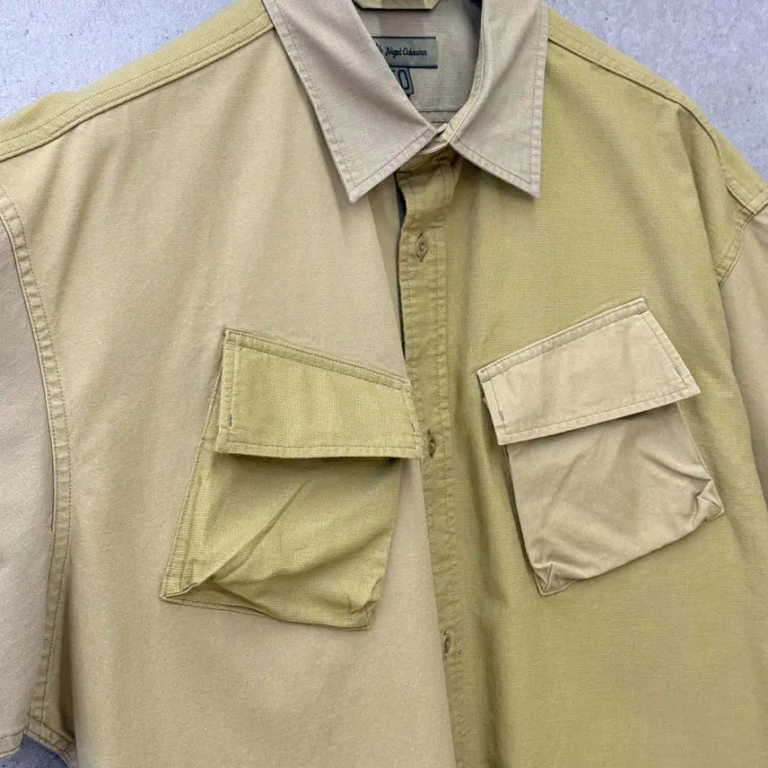 [BUNJANG] Nigel Cabourn Desert Army Shirt Brown / 나이젤카본 데저트 아미셔츠 브라운 -D090214