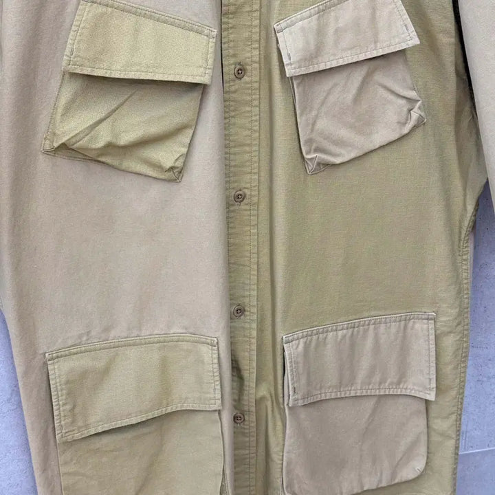 [BUNJANG] Nigel Cabourn Desert Army Shirt Brown / 나이젤카본 데저트 아미셔츠 브라운 -D090214