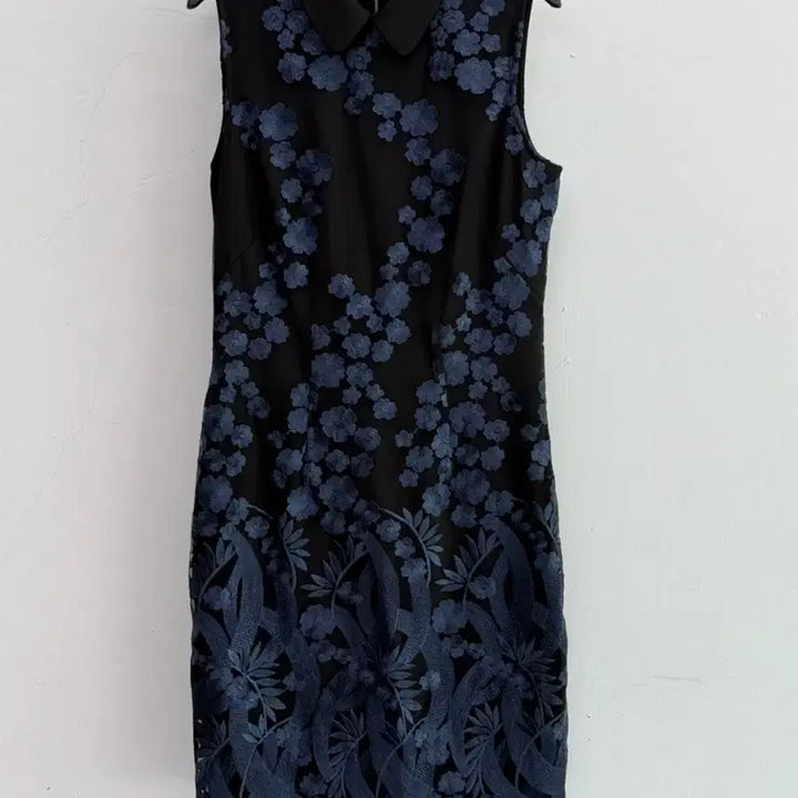 [BUNJANG] KARL LAGERFEL Flower Lace Collar Dress / 정품 칼 라거펠트 KARL LAGERFEL 플라워 레이스 카라 원피스