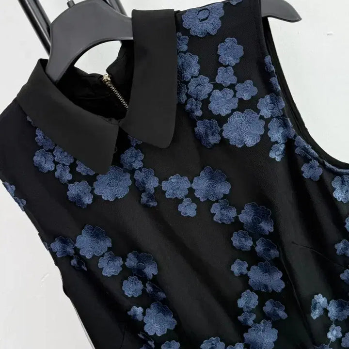[BUNJANG] KARL LAGERFEL Flower Lace Collar Dress / 정품 칼 라거펠트 KARL LAGERFEL 플라워 레이스 카라 원피스