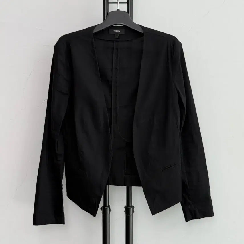 [BUNJANG] Theory Linen Viscose Black Jacket / 정품 Theory 띠어리 린넨 비스코스 블랙 자켓