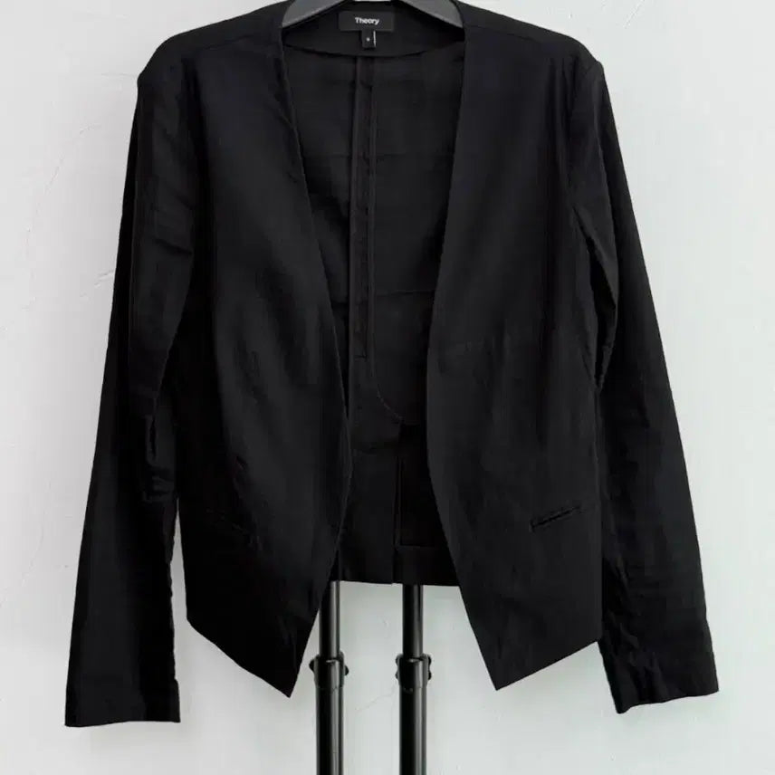 [BUNJANG] Theory Linen Viscose Black Jacket / 정품 Theory 띠어리 린넨 비스코스 블랙 자켓