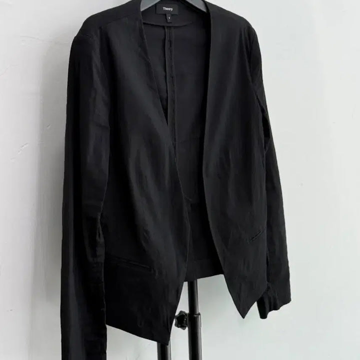 [BUNJANG] Theory Linen Viscose Black Jacket / 정품 Theory 띠어리 린넨 비스코스 블랙 자켓
