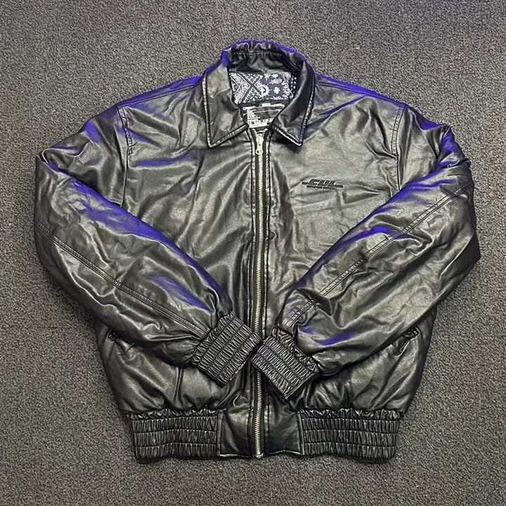 [BUNJANG] C.O.M.E Reversible Paisley &amp; Leather Bomber Jacket / C.O.M.E 리버시블 페이즐리 &amp; 레더 봄버자켓 팝니다