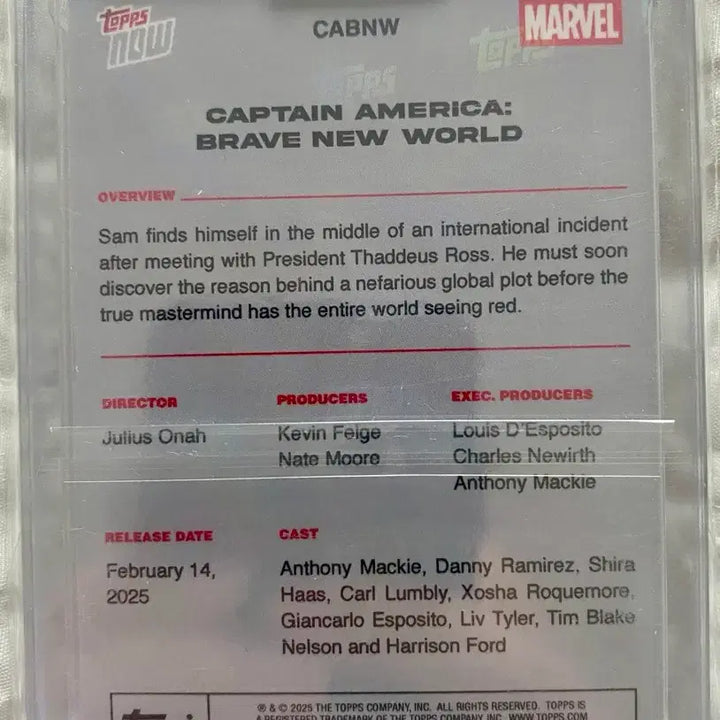 [BUNJANG] Captain America: The First Avenger Thick Card / 캡틴 아메리카 멋진 신세게