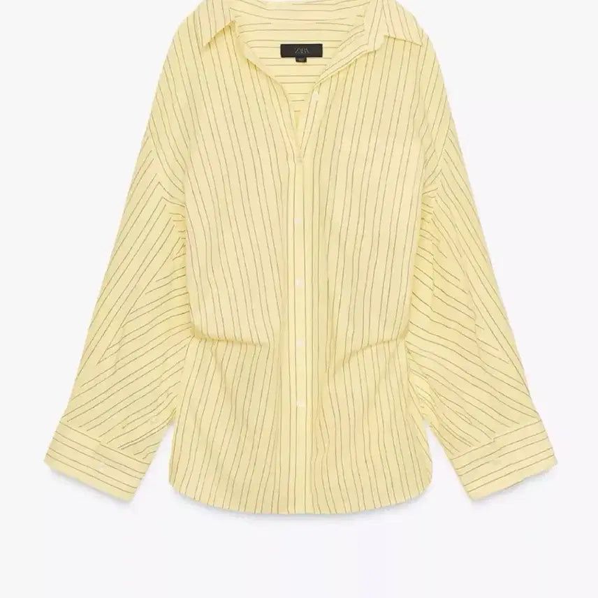 [BUNJANG] ZARA Yellow/Mustard Striped Shirt / 자라 옐로우 스트라이프 셔츠(새상품)