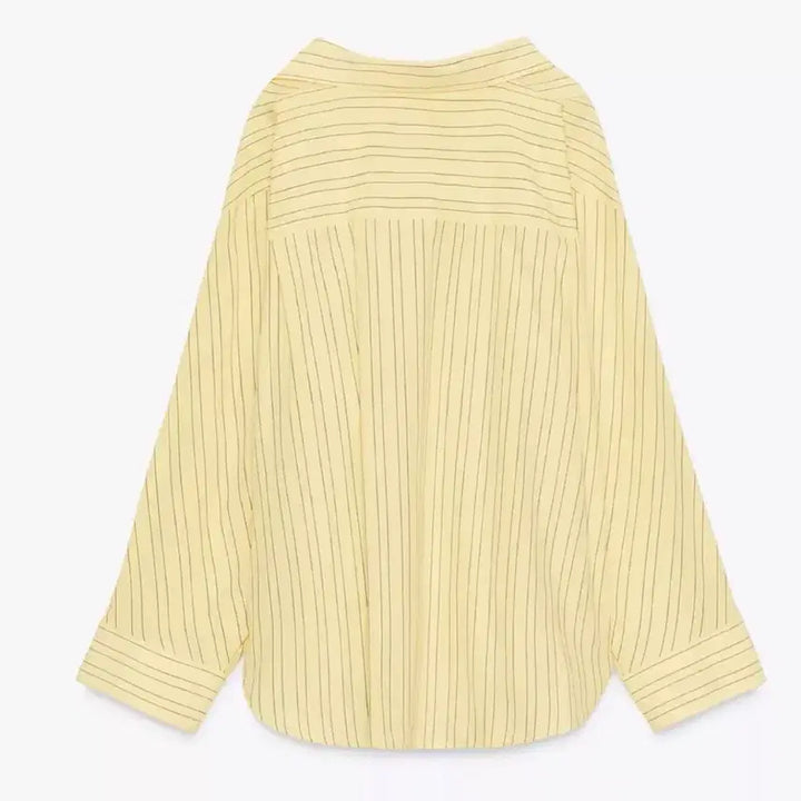 [BUNJANG] ZARA Yellow/Mustard Striped Shirt / 자라 옐로우 스트라이프 셔츠(새상품)