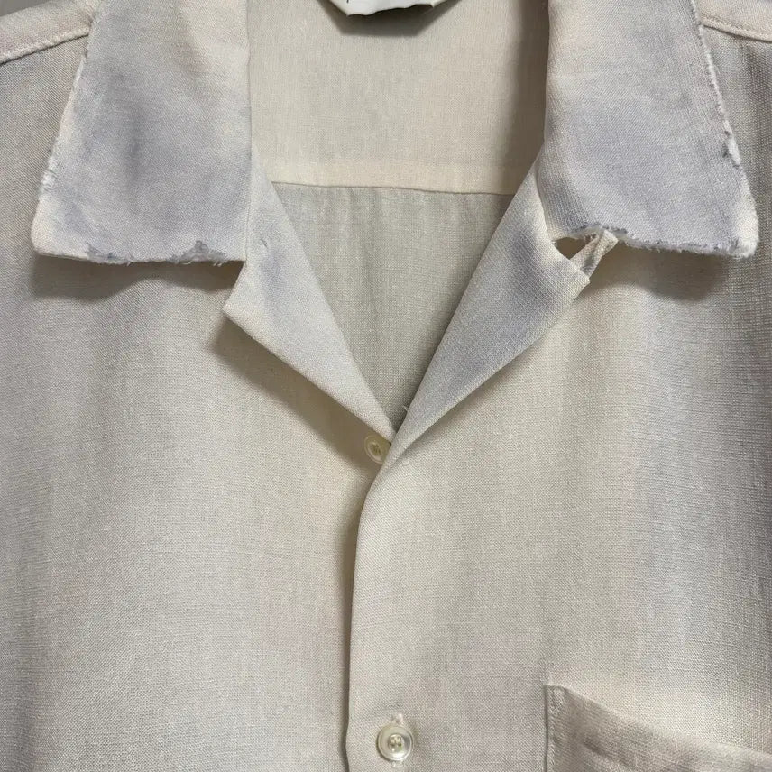 [BUNJANG] Anselm 24SS Mélange Open Collar Shirt / [2] 24SS 안셀름 멜란지 오픈 카라 셔츠