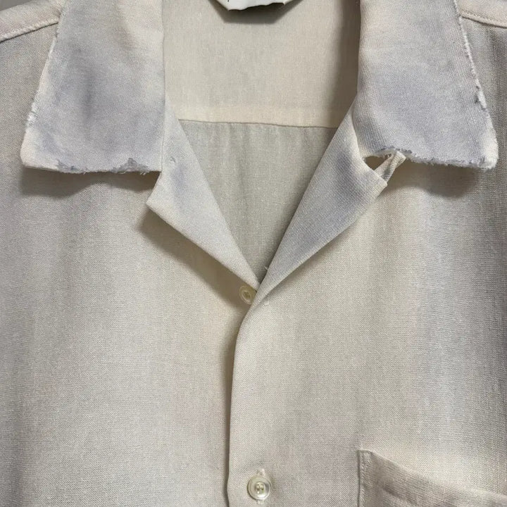 [BUNJANG] Anselm 24SS Mélange Open Collar Shirt / [2] 24SS 안셀름 멜란지 오픈 카라 셔츠