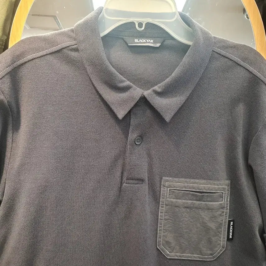 [SOLD OUT] [100] 블랙야크 남성 포켓 카라 반팔 티셔츠 (그레이)