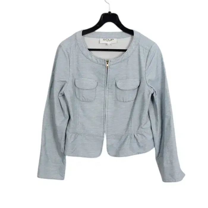 [BUNJANG] SOUP Linen Zip-Up Jacket BL / 여성9사이즈/ SOUP 린넨 집업자켓BL 21-154