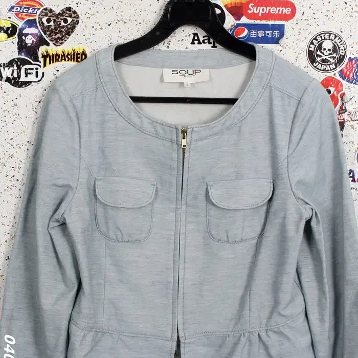 [BUNJANG] SOUP Linen Zip-Up Jacket BL / 여성9사이즈/ SOUP 린넨 집업자켓BL 21-154
