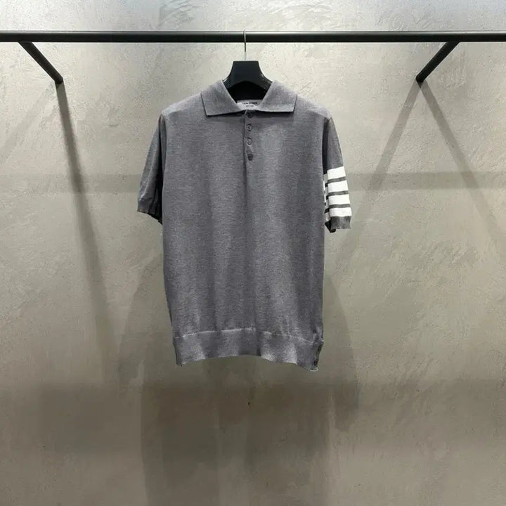 [BUNJANG] TB Merino Wool Short Sleeve Knit Top / TB 4선바 메리노울 반팔 니트 / 3color