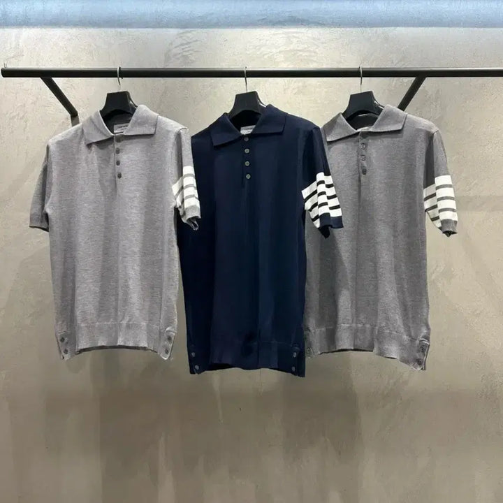 [BUNJANG] TB Merino Wool Short Sleeve Knit Top / TB 4선바 메리노울 반팔 니트 / 3color