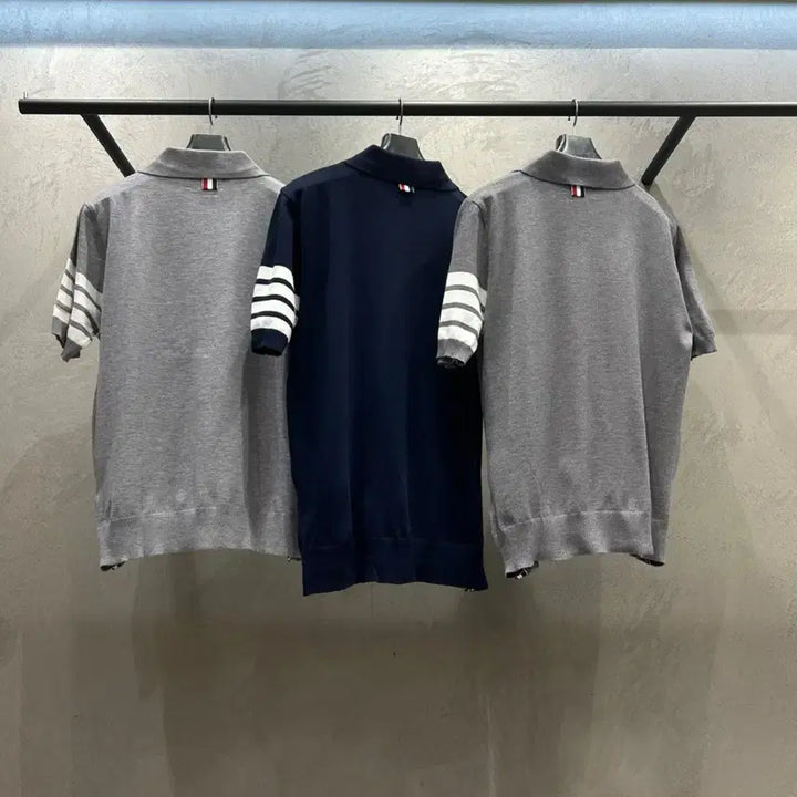 [BUNJANG] TB Merino Wool Short Sleeve Knit Top / TB 4선바 메리노울 반팔 니트 / 3color