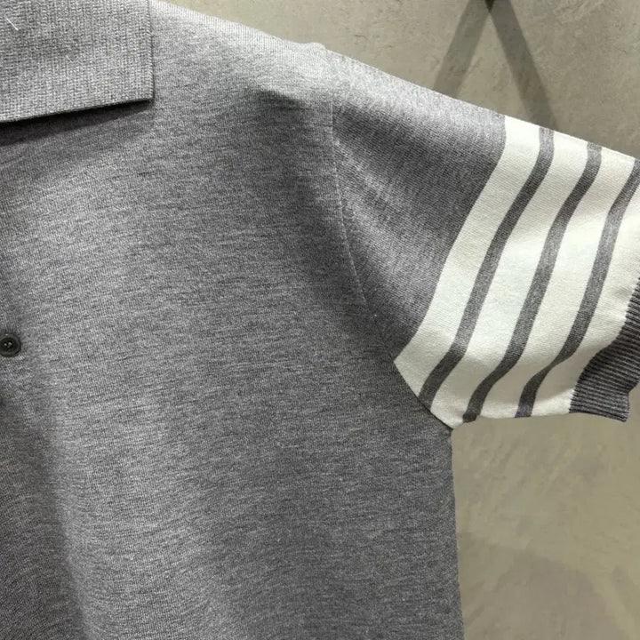 [BUNJANG] TB Merino Wool Short Sleeve Knit Top / TB 4선바 메리노울 반팔 니트 / 3color