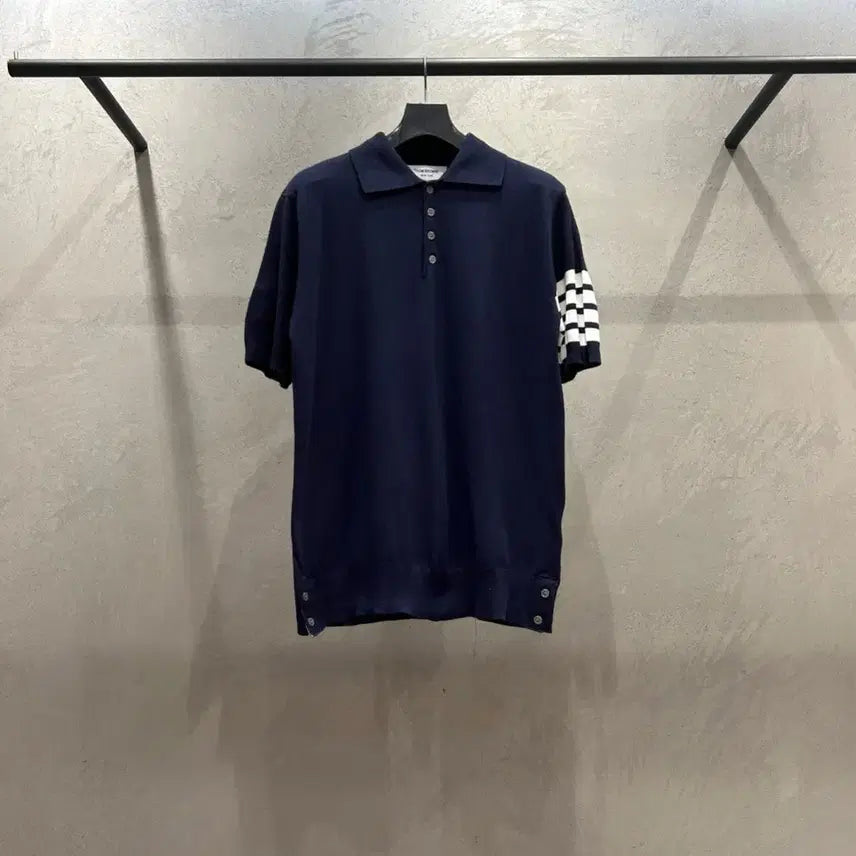 [BUNJANG] TB Merino Wool Short Sleeve Knit Top / TB 4선바 메리노울 반팔 니트 / 3color