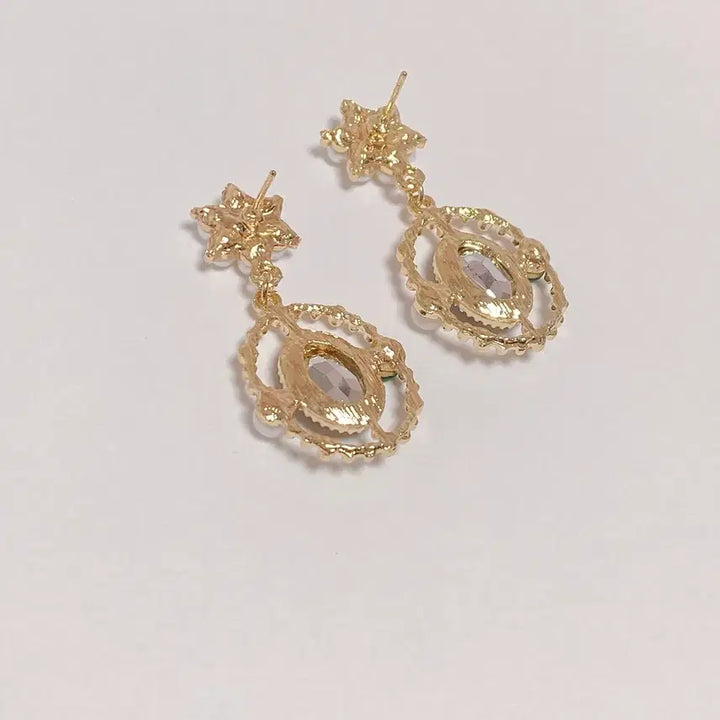 [BUNJANG] Blue Bold Drop Earrings / 블루 볼드 드롭귀걸이