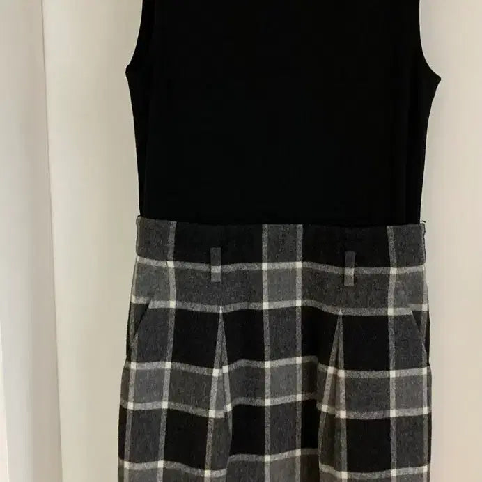 [BUNJANG] Theory Checkered Skirt Midi Dress / 띠어리 원피스