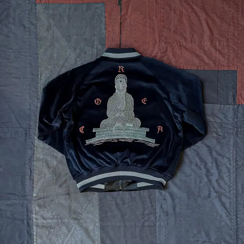 [BUNJANG] Birdnote Velvet Souvenir Jacket / 버드노트 벨벳 수베니어