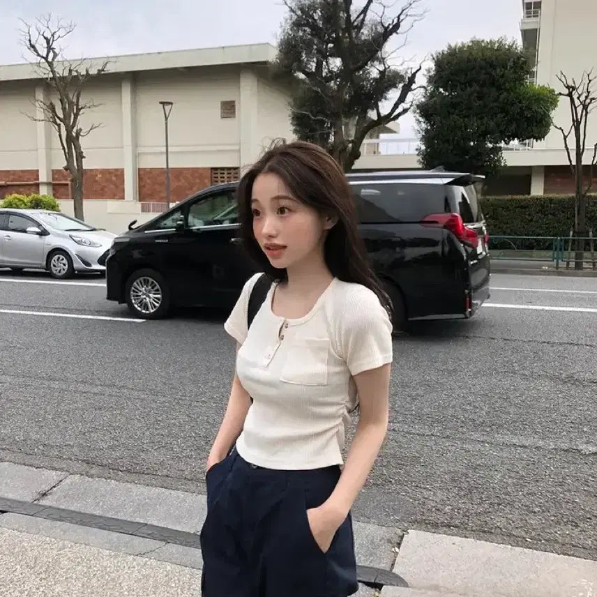 [BUNJANG] YoungnRich DdoDdoSlim Ribbed Knit Ivory Top / 영앤리치 또또슬림 골지니트 아이보리