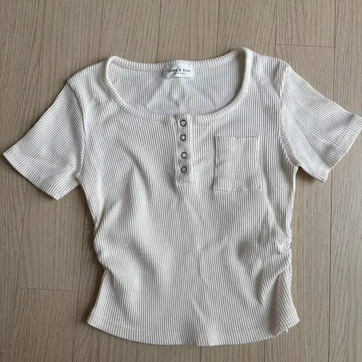 [BUNJANG] YoungnRich DdoDdoSlim Ribbed Knit Ivory Top / 영앤리치 또또슬림 골지니트 아이보리