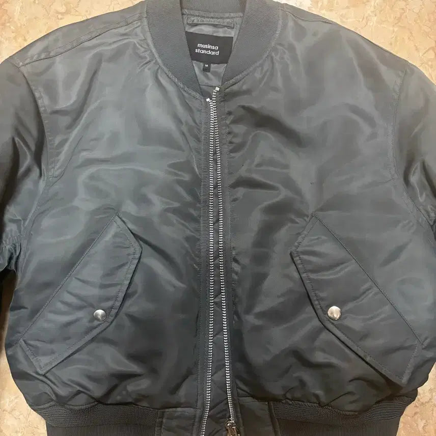 [BUNJANG] Musinsa Standard MA-1 Bomber Jacket - Dark Gray (M) / 무신사 스탠다드 무탠다드 MA-1 다크 그레이 m사이즈